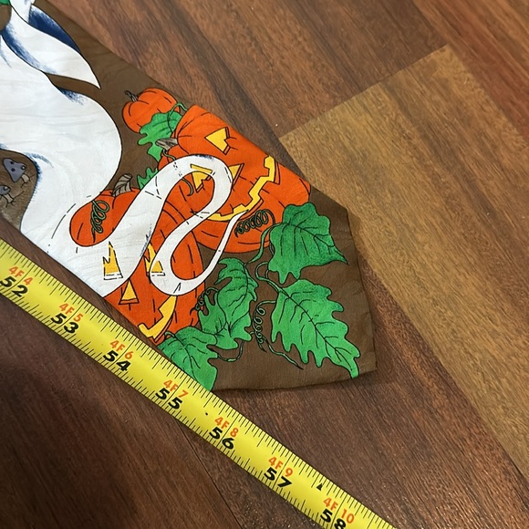 Novelties Hallmark Cards MMG Halloween Pumpkin Ghost Holiday Neck Tie, USA made - Picture 7 of 10